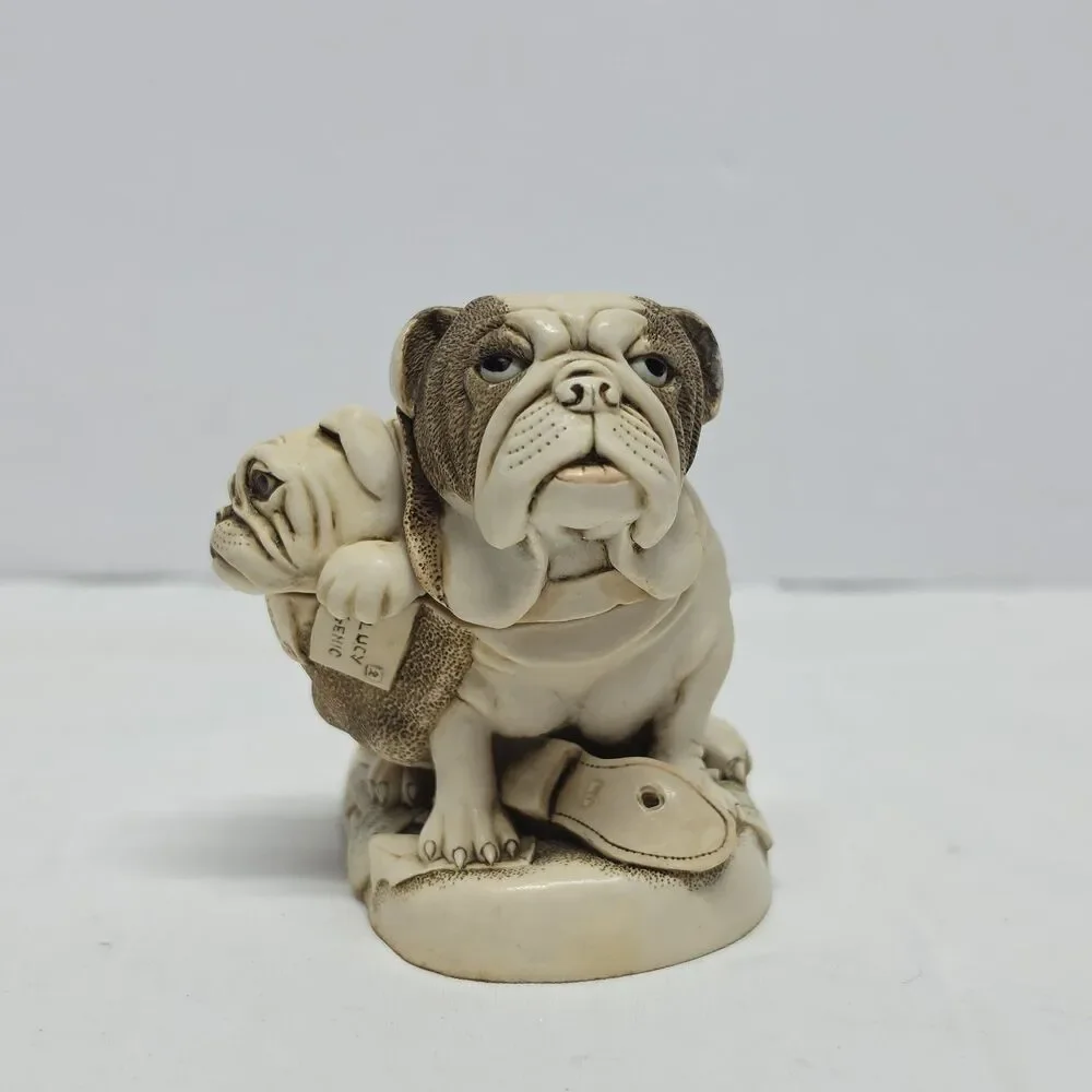 Harmony Kingdom Dead Ringer Infinity Version English Bulldog Figurine Box VTG 98
